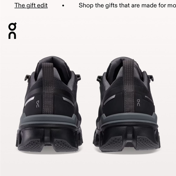 On Cloudwander Waterproof Hiking Shoe Sneakers Black Size 9 - Picture 5 of 13